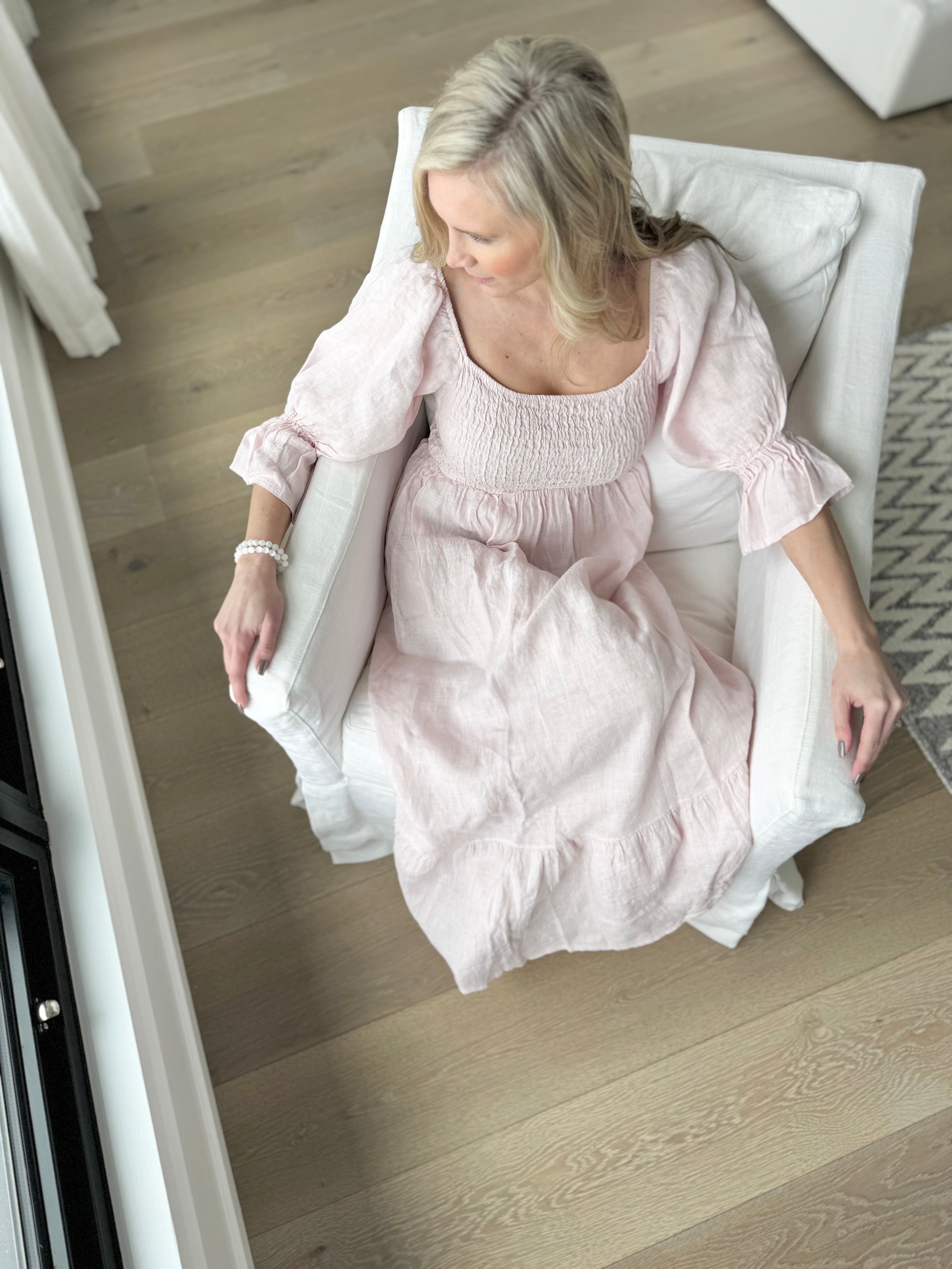 linen dress made in italy Meimeij Long Waist Belt Linen Dress | Made in Italy