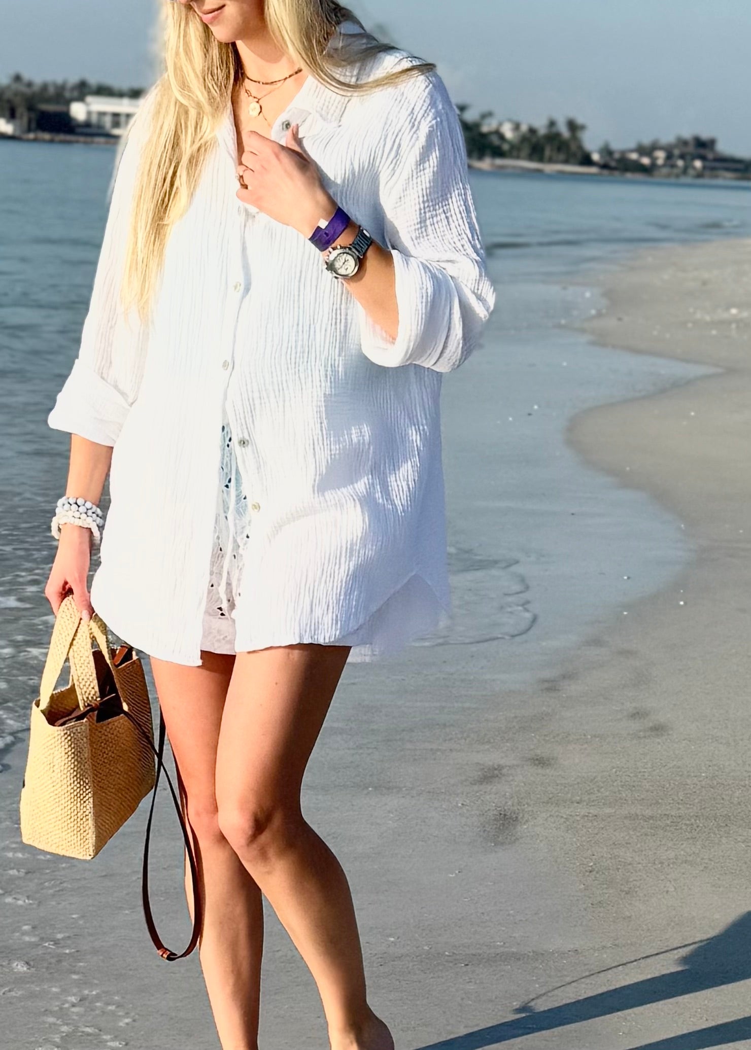Capri [Gauze Button-Down]