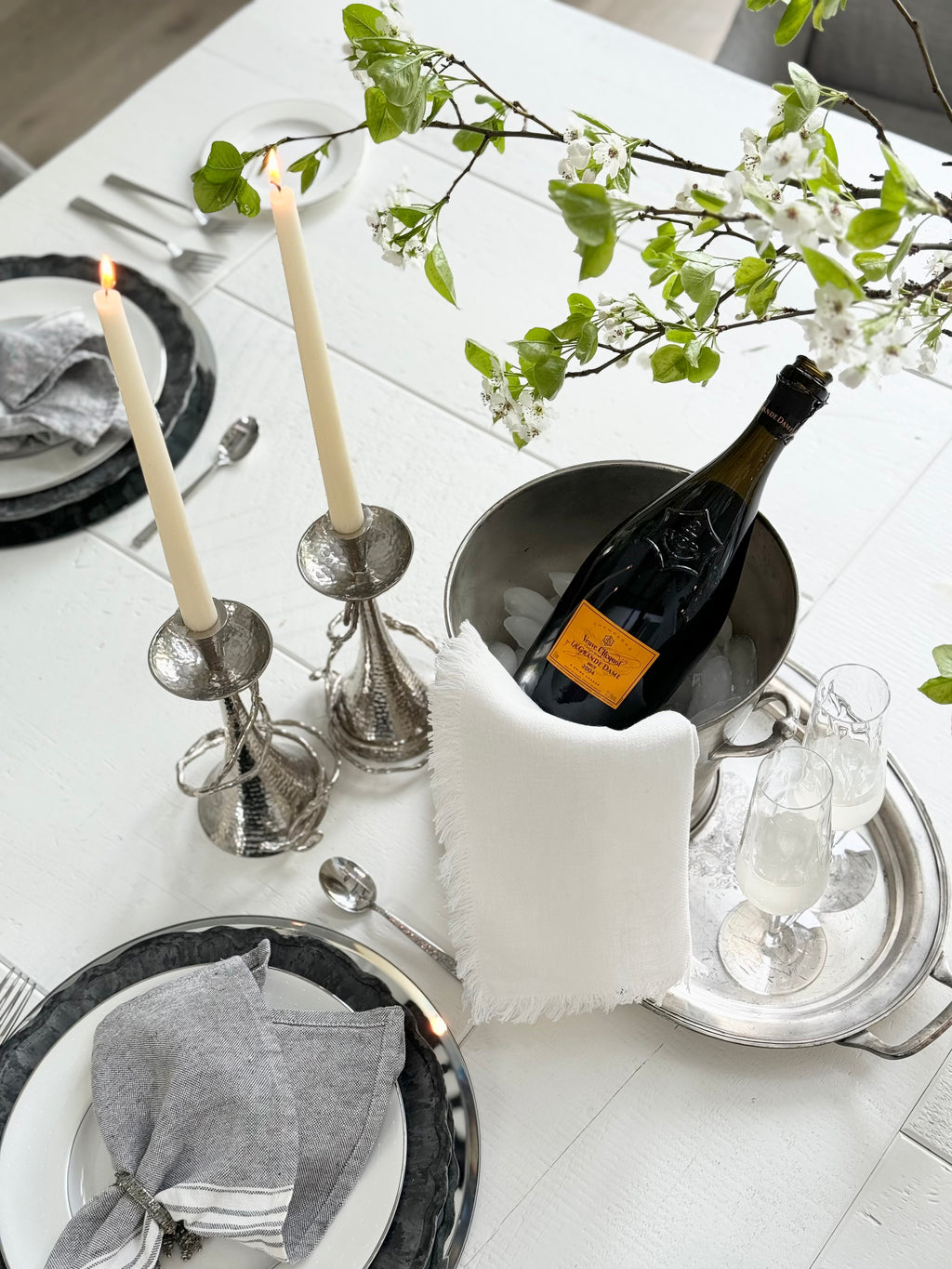 Zita [Fringe Stone-Linen Napkins] - Set of 4
